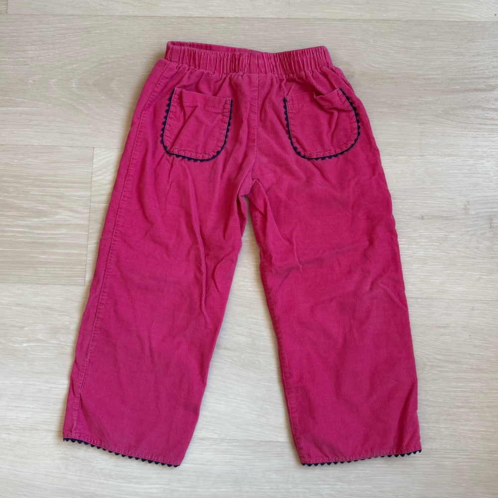 Bella Bliss Lulu Pants Pink Corduroy Ric Rac Pockets 4T